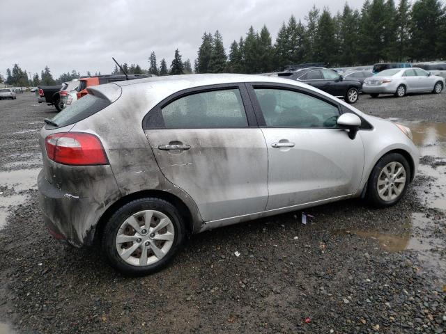 KNADM5A36E6410749 - 2014 KIA RIO LX SILVER photo 3