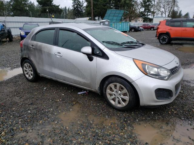 KNADM5A36E6410749 - 2014 KIA RIO LX SILVER photo 4