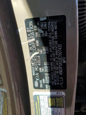 KNDJP3A52E7007431 - 2014 KIA SOUL + TAN photo 13