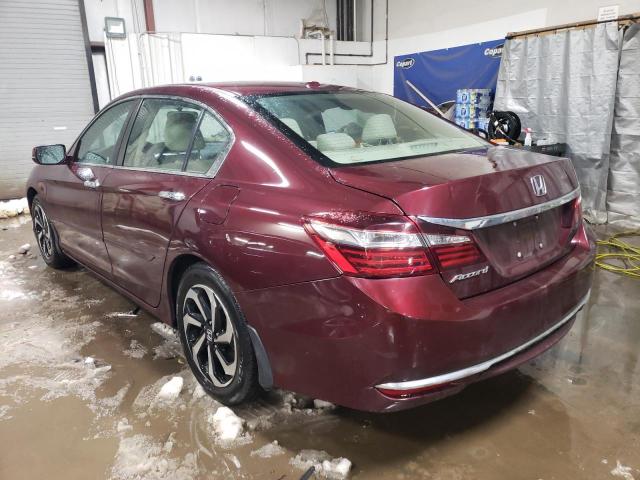 1HGCR2F76GA228870 - 2016 HONDA ACCORD EX MAROON photo 2