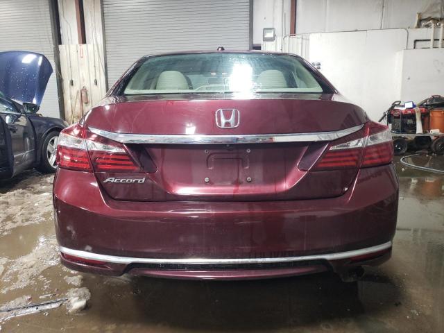 1HGCR2F76GA228870 - 2016 HONDA ACCORD EX MAROON photo 6