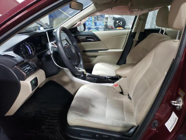 1HGCR2F76GA228870 - 2016 HONDA ACCORD EX MAROON photo 7