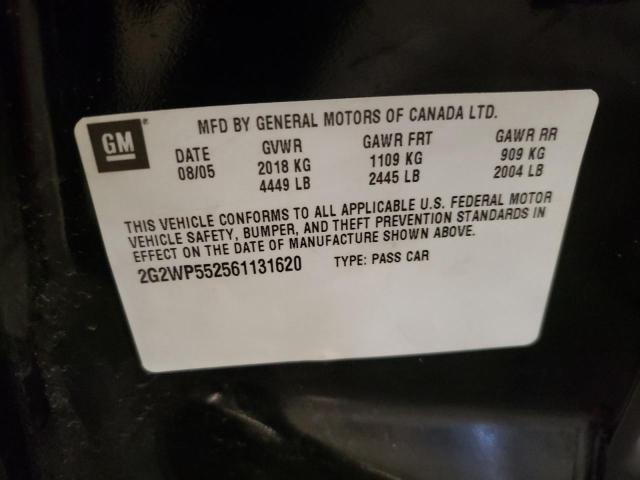 2G2WP552561131620 - 2006 PONTIAC GRAND PRIX 黑色 照片 12