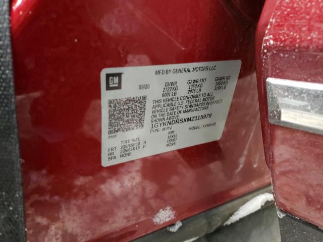 1GYKNDRSXMZ115979 - 2021 CADILLAC XT5 PREMIUM LUXURY RED photo 13