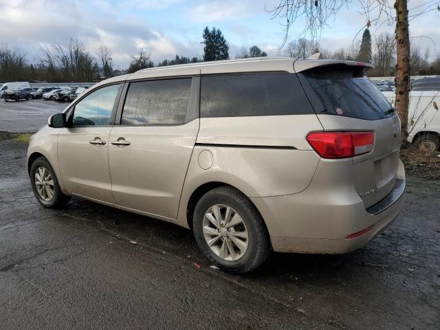 KNDMB5C10G6087094 - 2016 KIA SEDONA LX BEIGE photo 2