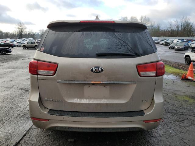 KNDMB5C10G6087094 - 2016 KIA SEDONA LX BEIGE photo 6