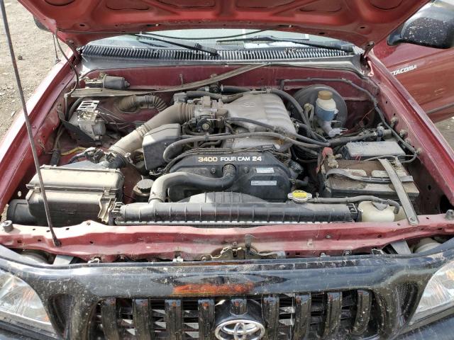 5TEGN92N14Z317434 - 2004 TOYOTA TACOMA DOUBLE CAB PRERUNNER BURGUNDY photo 11