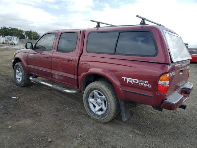 5TEGN92N14Z317434 - 2004 TOYOTA TACOMA DOUBLE CAB PRERUNNER BURGUNDY photo 2