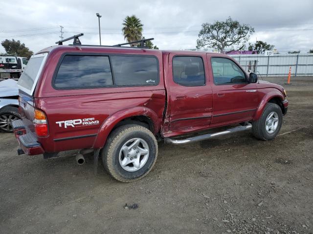 5TEGN92N14Z317434 - 2004 TOYOTA TACOMA DOUBLE CAB PRERUNNER BURGUNDY photo 3
