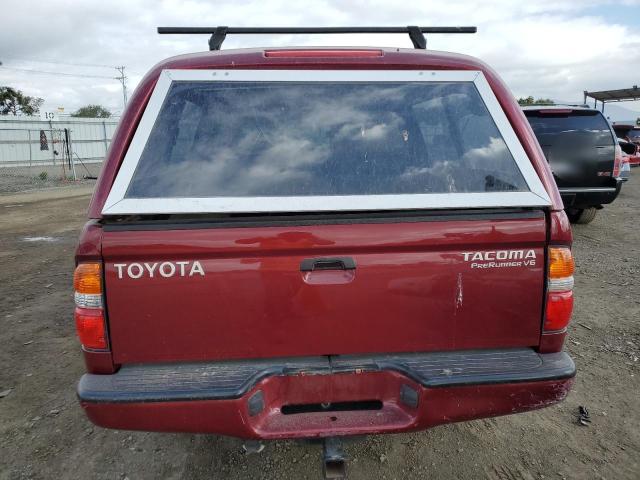 5TEGN92N14Z317434 - 2004 TOYOTA TACOMA DOUBLE CAB PRERUNNER BURGUNDY photo 6
