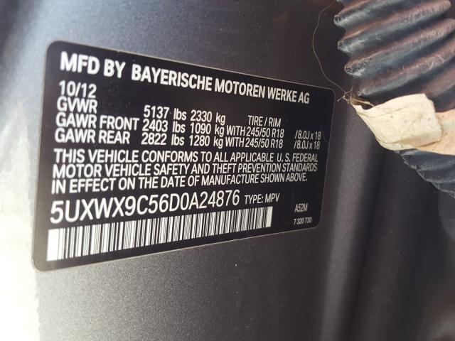 5UXWX9C56D0A24876 - 2013 BMW X3 XDRIVE28I  photo 10