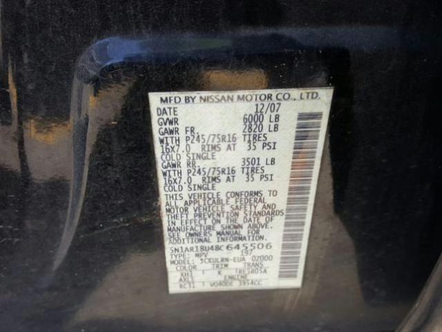 5N1AR18U48C645506 - 2008 NISSAN PATHFINDER S  ფოტო 10