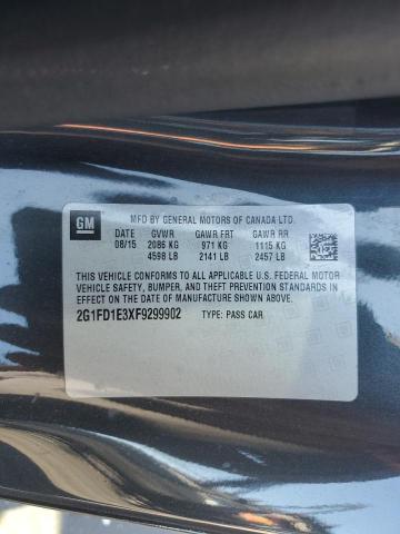 2G1FD1E3XF9299902 - 2015 CHEVROLET CAMARO LT GRAY photo 10