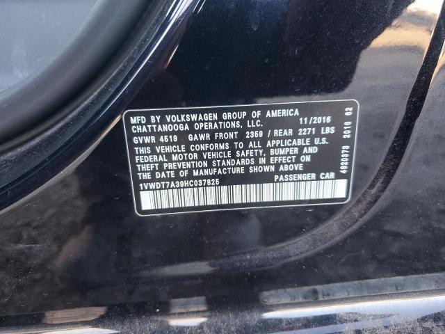 1VWDT7A39HC037825 - 2017 VOLKSWAGEN PASSAT R-LINE Schwarz Foto 12