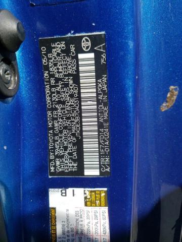 JTKDE3B70A0319407 - 2010 TOYOTA SCION TC 蓝色 照片 12