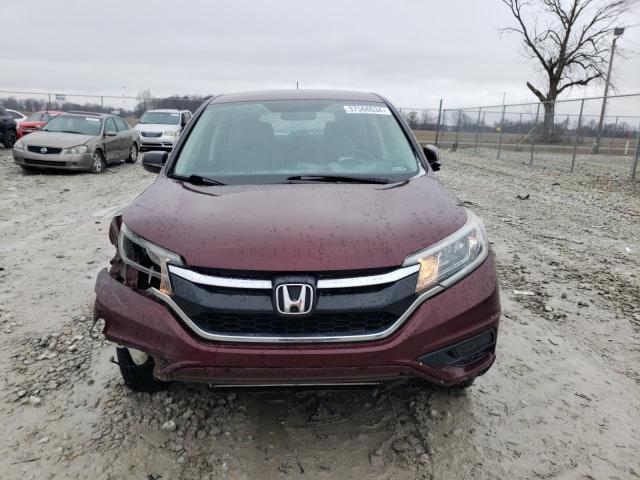 5J6RM4H3XFL015611 - 2015 HONDA CR-V LX BURGUNDY photo 5