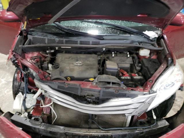 5TDYK3DC2ES436064 - 2014 TOYOTA SIENNA XLE MAROON photo 12