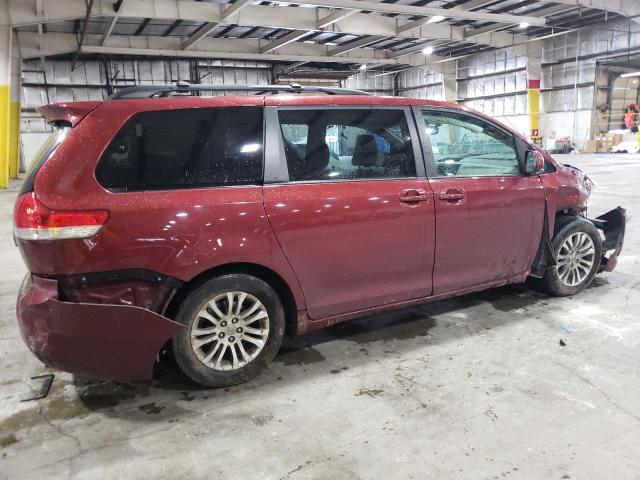 5TDYK3DC2ES436064 - 2014 TOYOTA SIENNA XLE MAROON photo 3