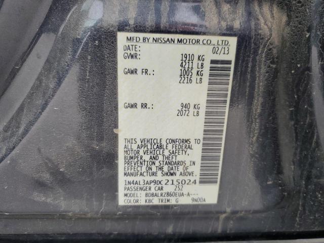 1N4AL3AP9DC215024 - 2013 NISSAN ALTIMA 2.5 GRAY photo 12