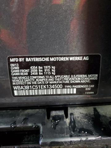 WBA3B1C51EK134500 - 2014 BMW 320 I CHARCOAL photo 12