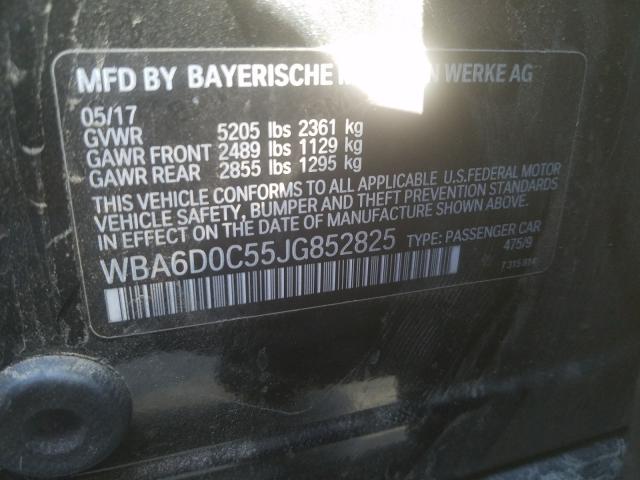 WBA6D0C55JG852825 - 2018 BMW 640 I GRAN COUPE  photo 10