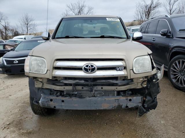 5TBET34166S527928 - 2006 TOYOTA TUNDRA DOUBLE CAB SR5 TAN photo 5