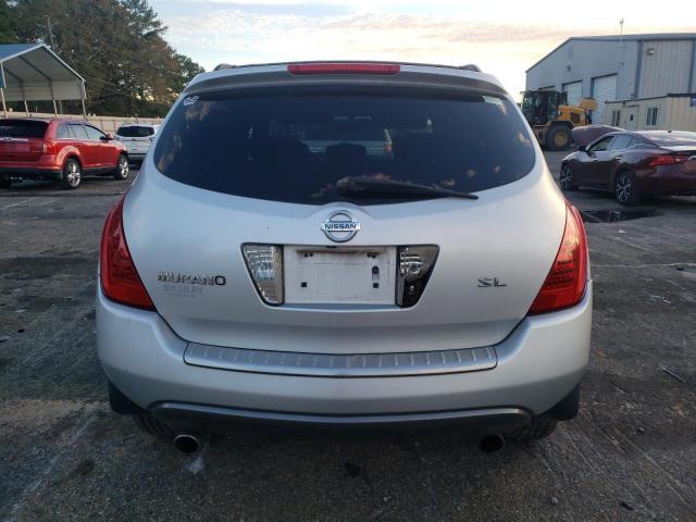 JN8AZ08T66W413883 - 2006 NISSAN MURANO SL SILVER photo 6