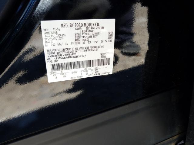 1FM5K8AR8HGB34197 - 2017 FORD EXPLORER POLICE INTERCEPTOR  photo 10