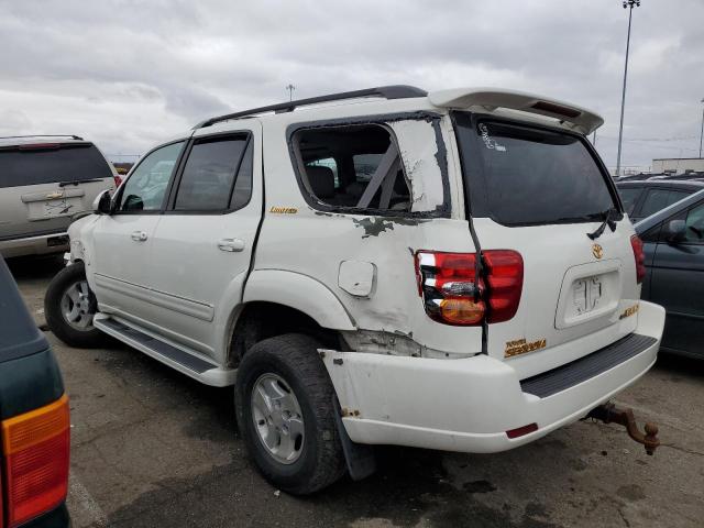 5TDBT48A31S015272 - 2001 TOYOTA SEQUOIA LIMITED WHITE photo 2