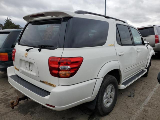 5TDBT48A31S015272 - 2001 TOYOTA SEQUOIA LIMITED WHITE photo 3