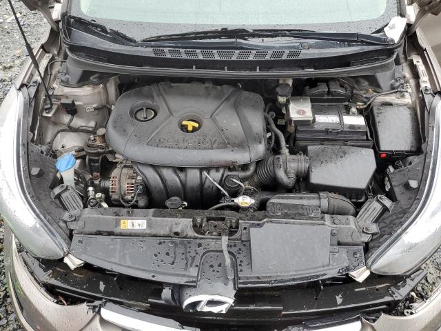 5NPDH4AE0EH485925 - 2014 HYUNDAI ELANTRA SE GRAY photo 11