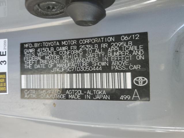 JTKJF5C71D3050444 - 2013 TOYOTA SCION TC 灰色 照片 14