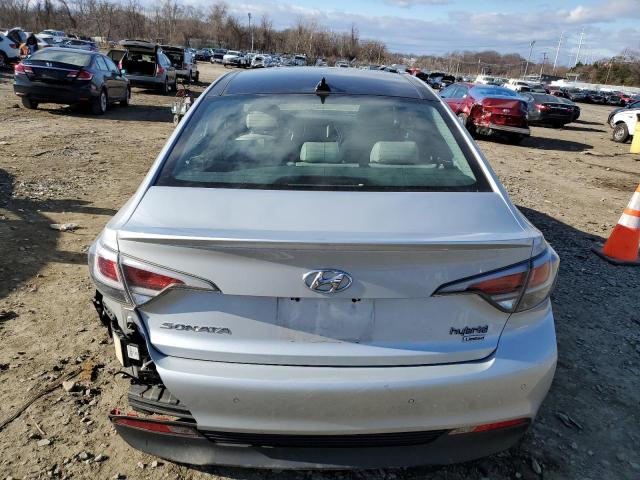 KMHE34L12HA060453 - 2017 HYUNDAI SONATA HYBRID SILVER photo 6