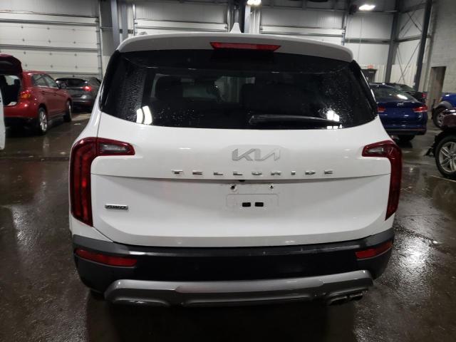 5XYP6DHC9NG322480 - 2022 KIA TELLURIDE S WHITE photo 6