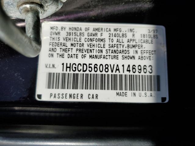 1HGCD5608VA146963 - 1997 HONDA ACCORD SE PURPLE photo 12