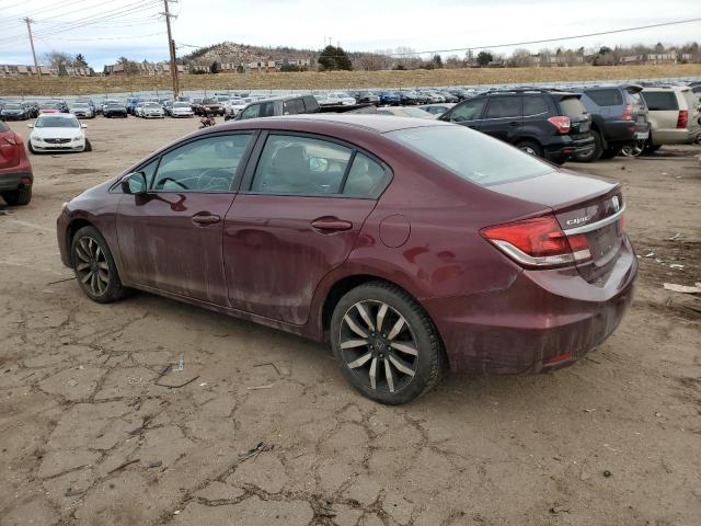 2HGFB2F98FH535945 - 2015 HONDA CIVIC EXL MAROON photo 2