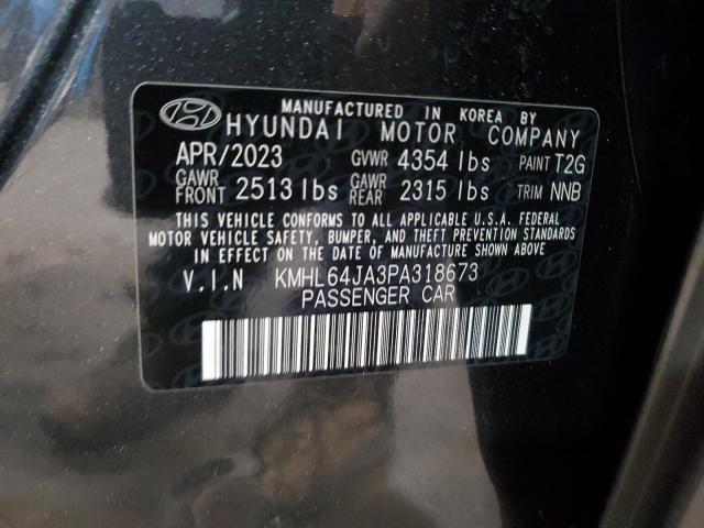 KMHL64JA3PA318673 - 2023 HYUNDAI SONATA SEL GRAY photo 12