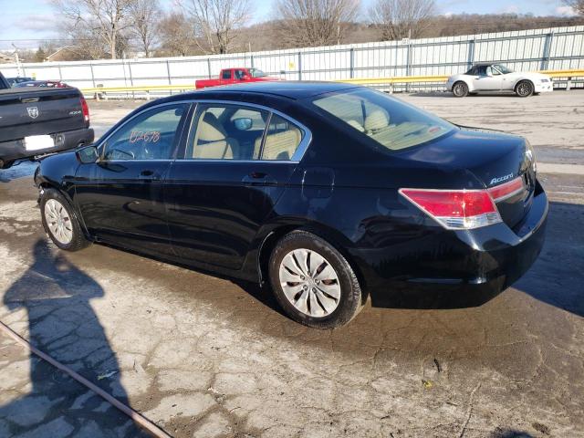 1HGCP2F38CA022298 - 2012 HONDA ACCORD LX BLACK photo 2