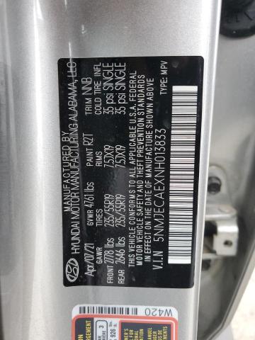 5NMJECAEXNH013833 - 2022 HYUNDAI TUCSON LIMITED GRAY photo 13