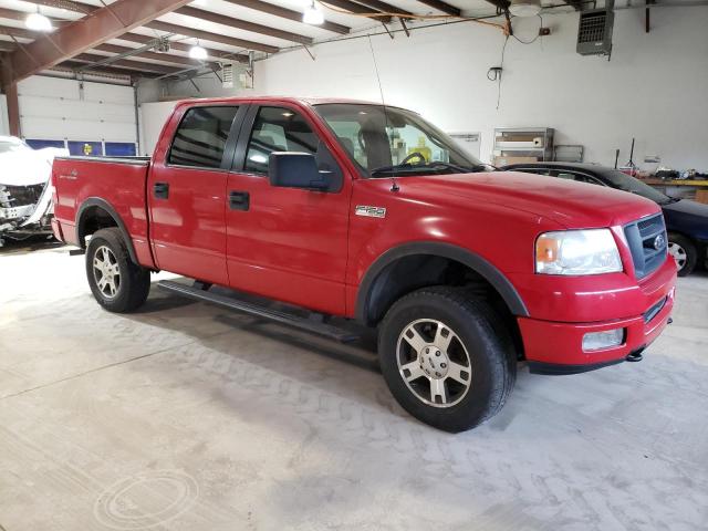 1FTPW14555FA59395 - 2005 FORD F150 SUPERCREW RED photo 4