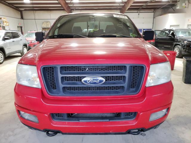 1FTPW14555FA59395 - 2005 FORD F150 SUPERCREW RED photo 5