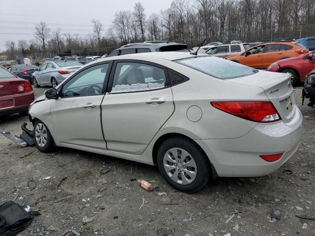 KMHCT4AE6FU925529 - 2015 HYUNDAI ACCENT GLS CREAM photo 2