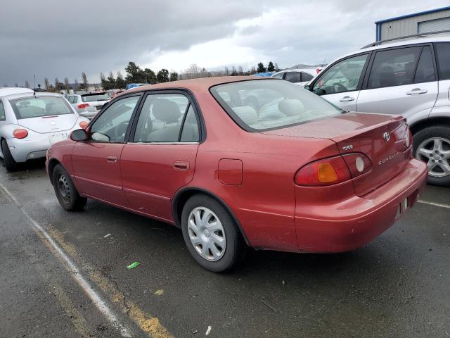 2T1BR12E01C417297 - 2001 TOYOTA COROLLA CE RED photo 2