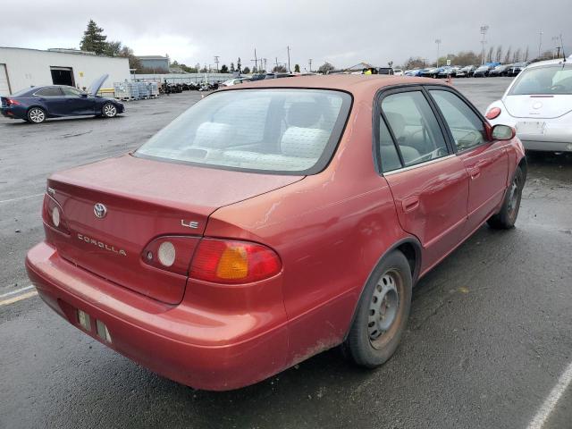 2T1BR12E01C417297 - 2001 TOYOTA COROLLA CE RED photo 3