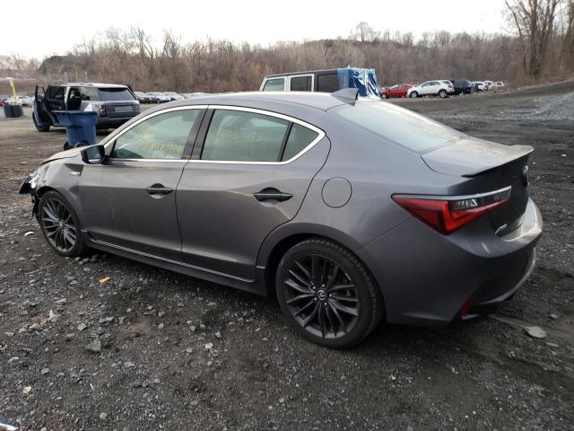 19UDE2F82MA008243 - 2021 ACURA ILX PREMIU GRAY photo 2