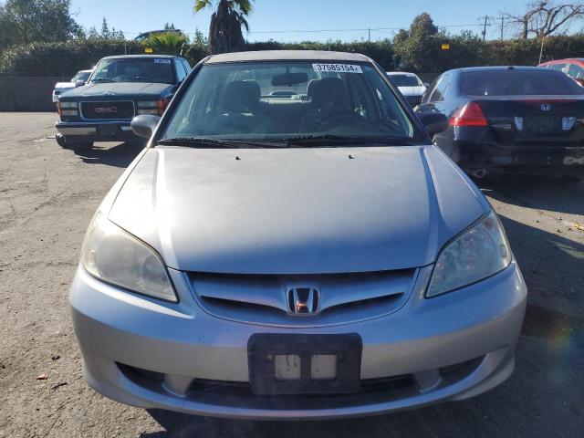 JHMES16535S004885 - 2005 HONDA CIVIC LX SILVER photo 5