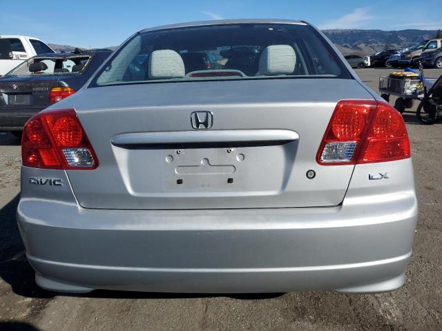 JHMES16535S004885 - 2005 HONDA CIVIC LX SILVER photo 6