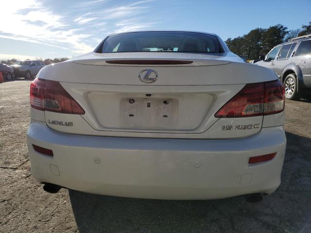 JTHFF2C29A2502124 - 2010 LEXUS IS 250 WHITE photo 6