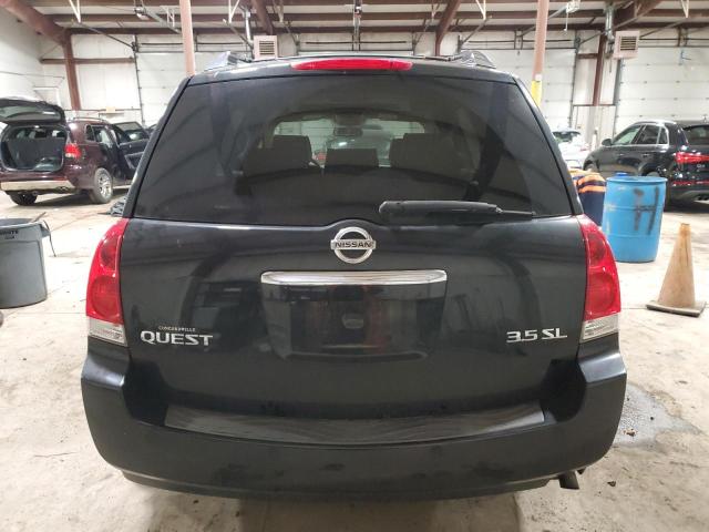 5N1BV28U28N111351 - 2008 NISSAN QUEST S BLACK photo 6