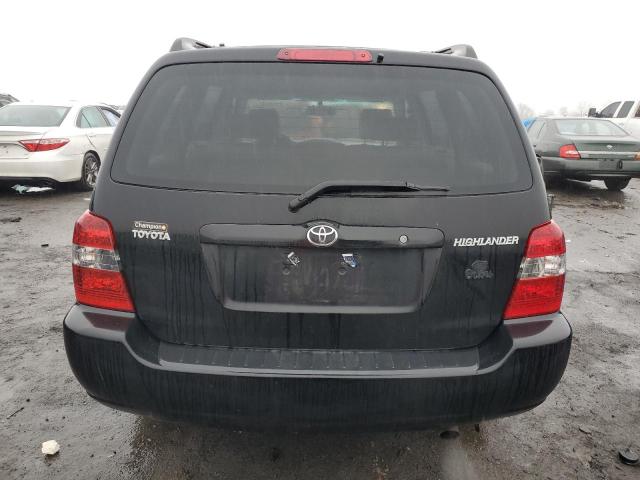 JTEGD21A350131688 - 2005 TOYOTA HIGHLANDER BLACK photo 6